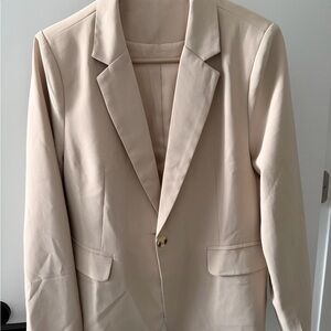 Banana Republic Beige Single-Button Blazer